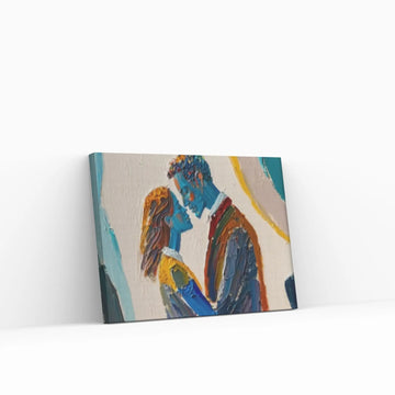 Love Canvas Decor, Hugging Couples, Love Wall Decor, Kissing Man and Woman Art - Y Canvas