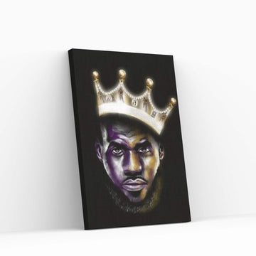 Lebron James - King Me Canvas Wall Art - Y Canvas