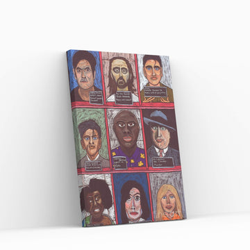 Infamous Mugshots II Canvas Wall Art - Y Canvas