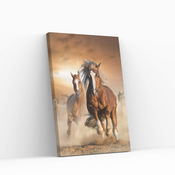 Beautiful Brown Horse Canvas Wall Art , Animal Wall Art - Y Canvas