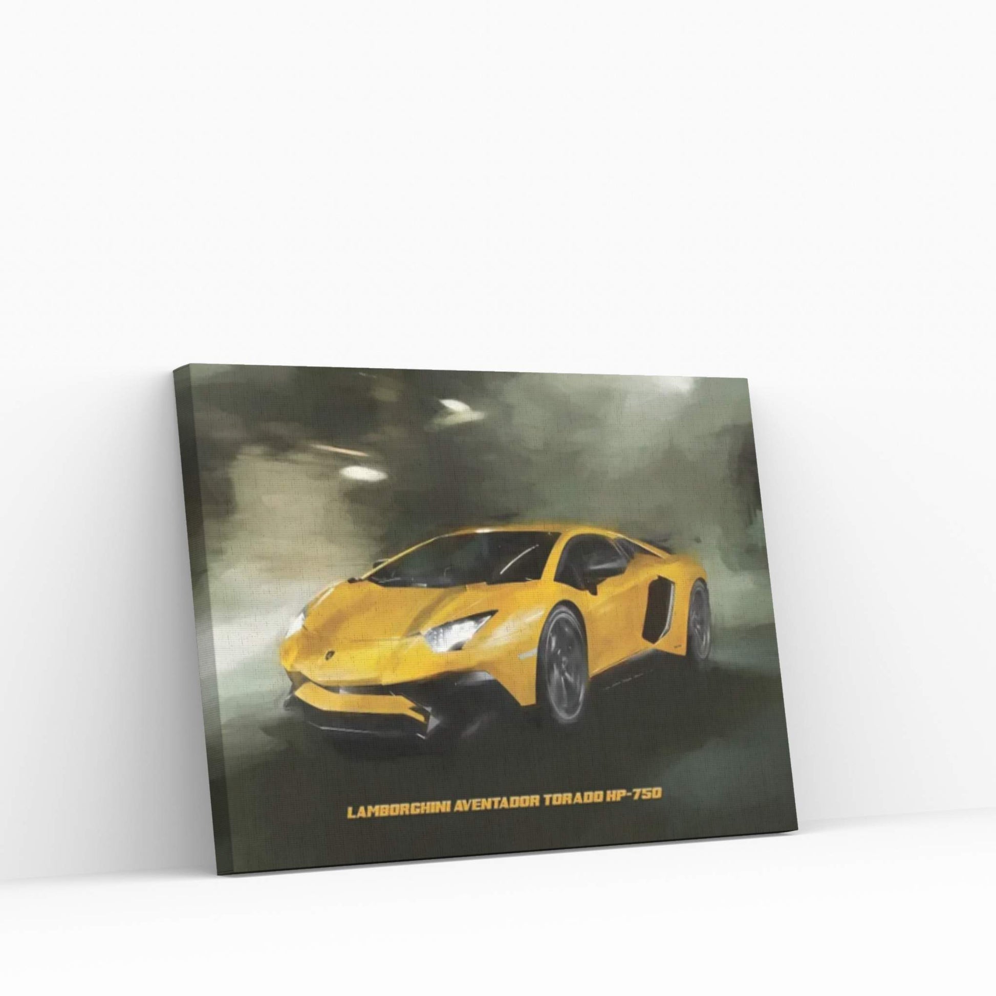 Lamborghini Aventador Tornado HP-750 In Watercolor Canvas Wall Art - Y Canvas