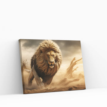 King Lion Wall Art, Lion Canvas Art, Animal Wall Art - Y Canvas