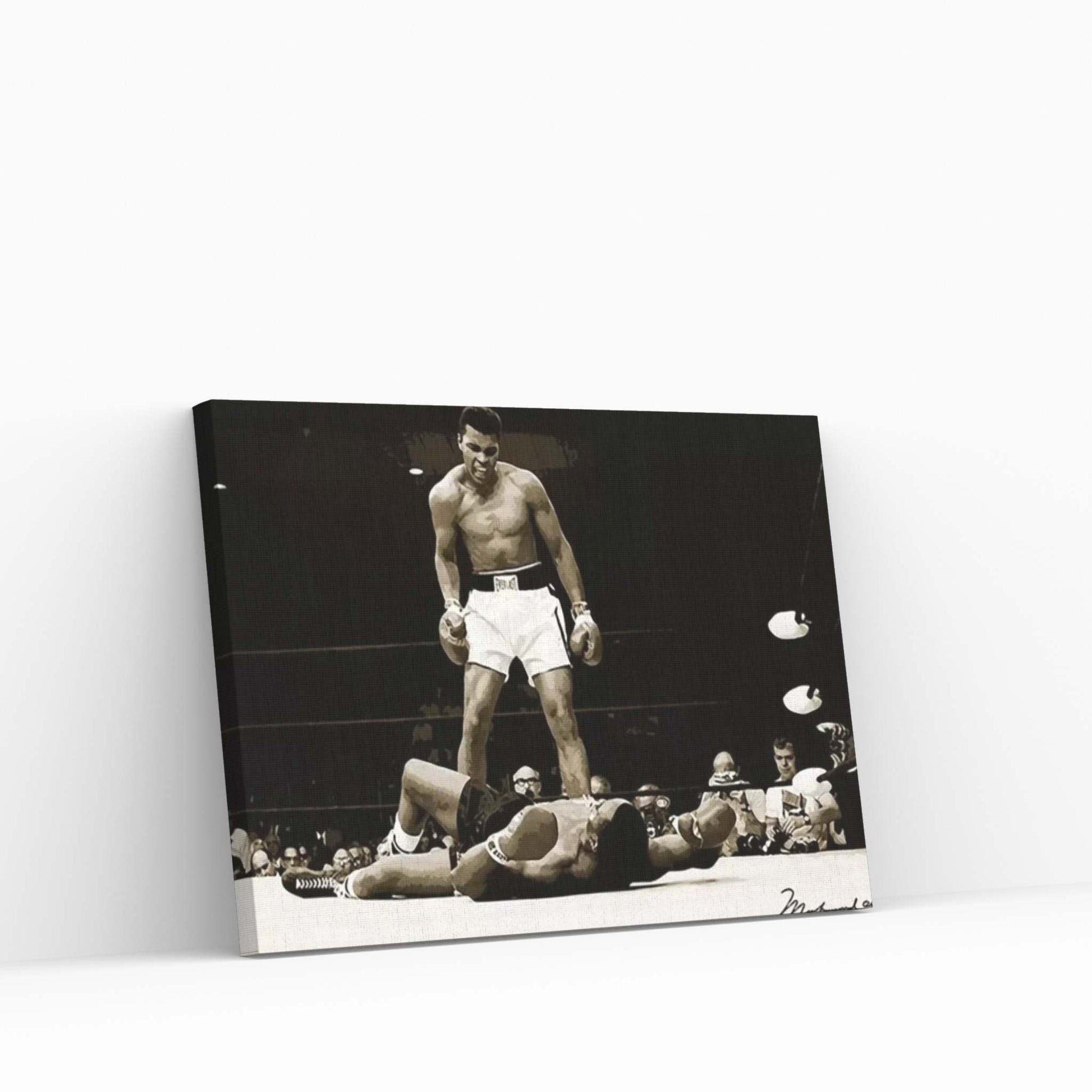 Muhammad Ali Vs. Sonny Liston, 1965 Canvas Wall Art - Y Canvas