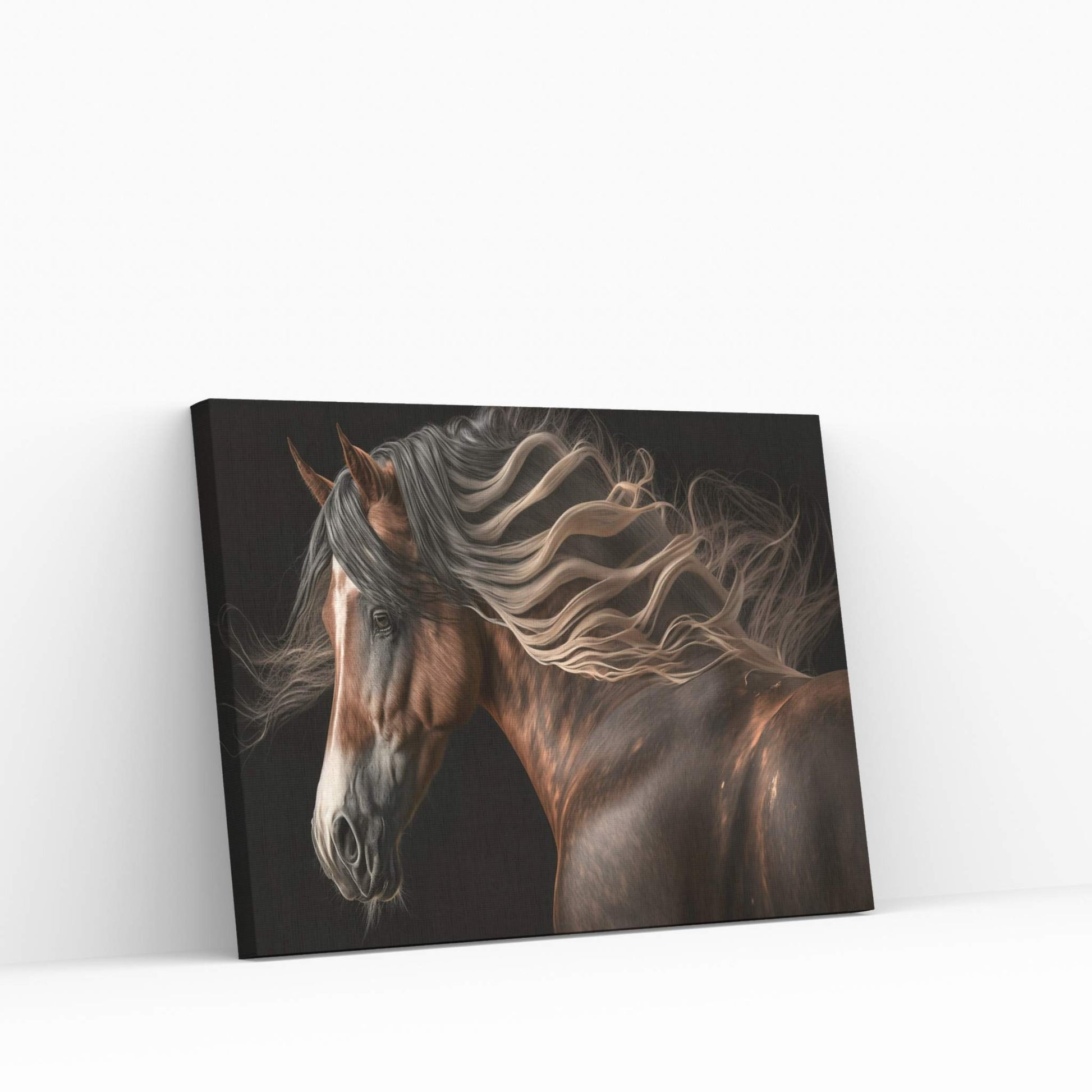 Beautiful Brown Horse Canvas Wall Art , Animal Wall Art - Y Canvas