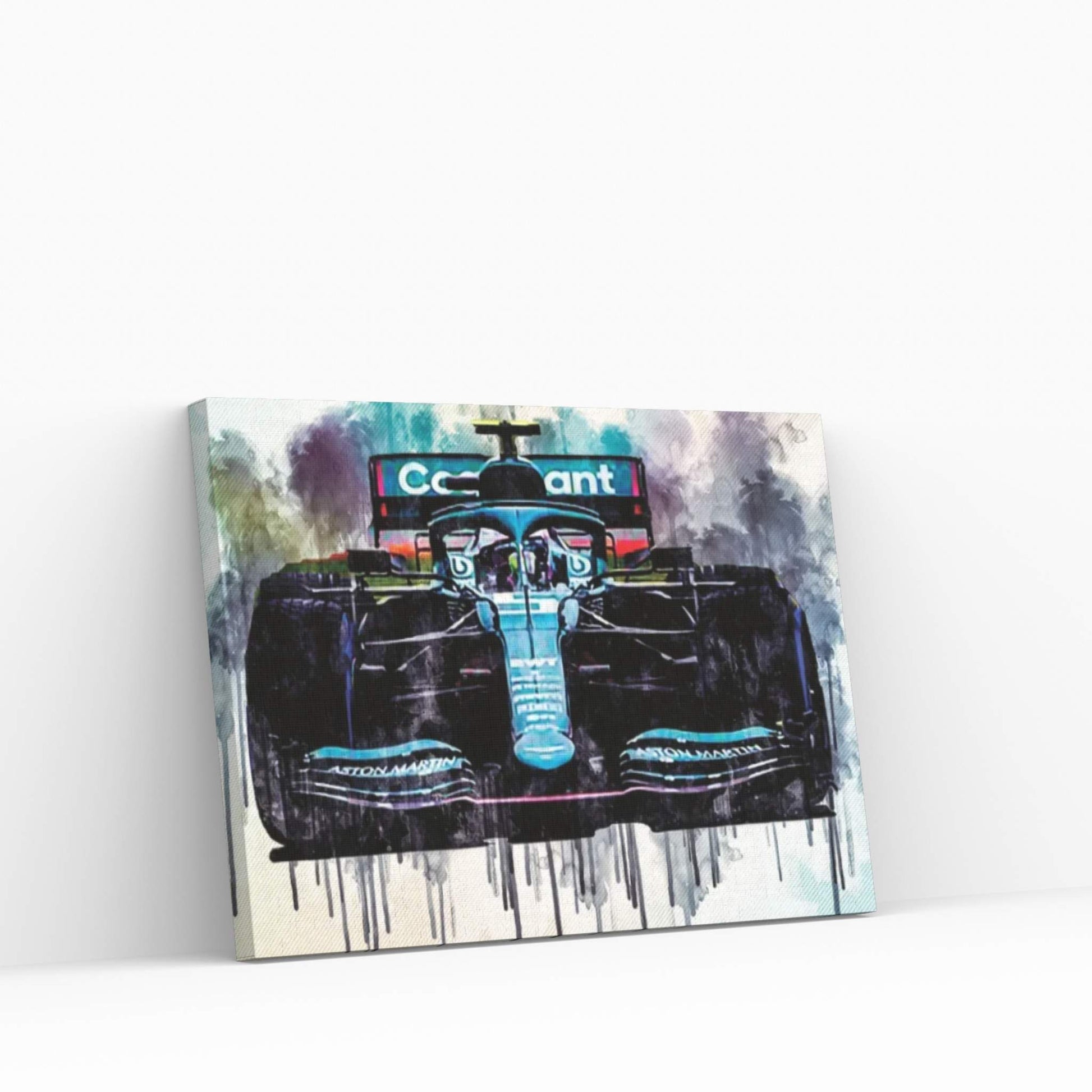 Sebastian Vettel 2021 Aston Martin Amr21 Aston Martin F1 Team German Racing Drivers Formula 1 Canvas Wall Art - Y Canvas