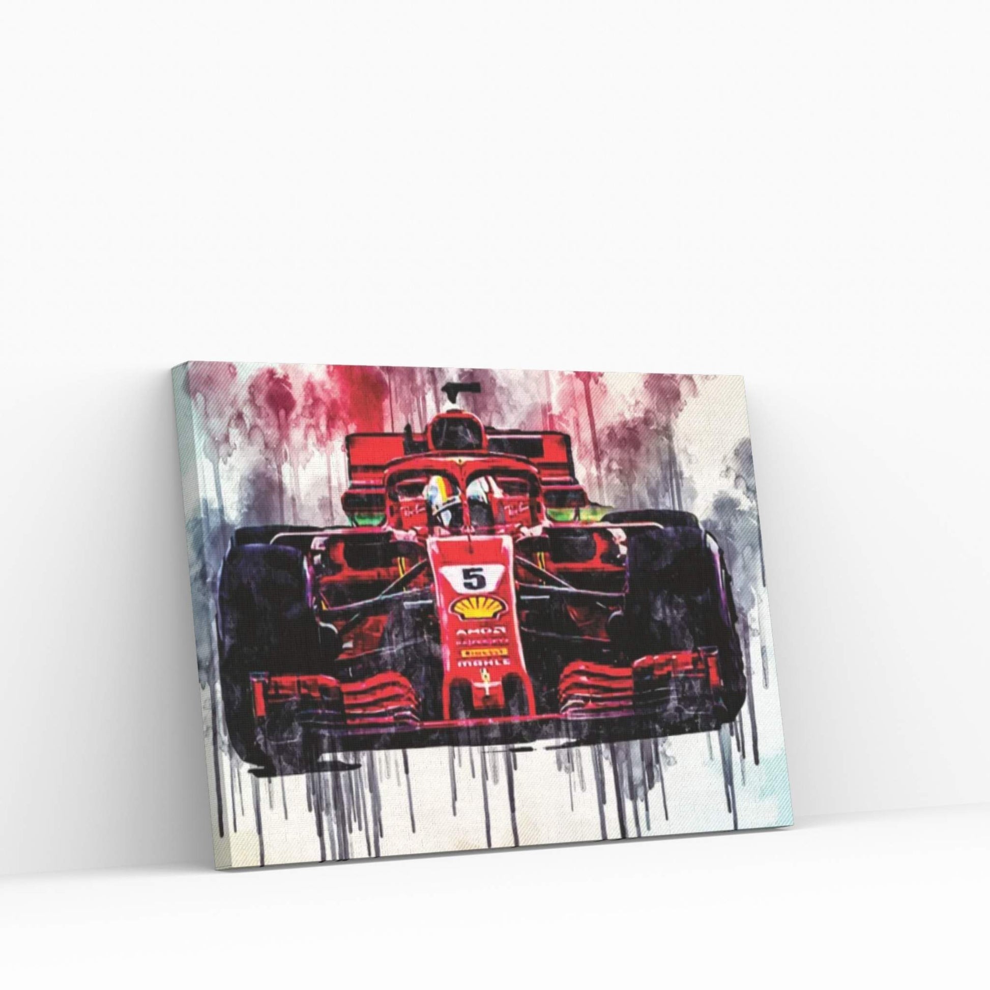 Sebastian Vettel Formula One World Champion Ferrari Sf90 Scuderia Ferrari Race Car F1 German Racer Formula 1 Canvas Wall Art - Y Canvas