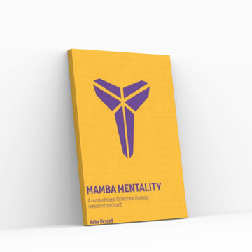 Mamba Mentality (Gold/ Purple) Canvas Wall Art - Y Canvas