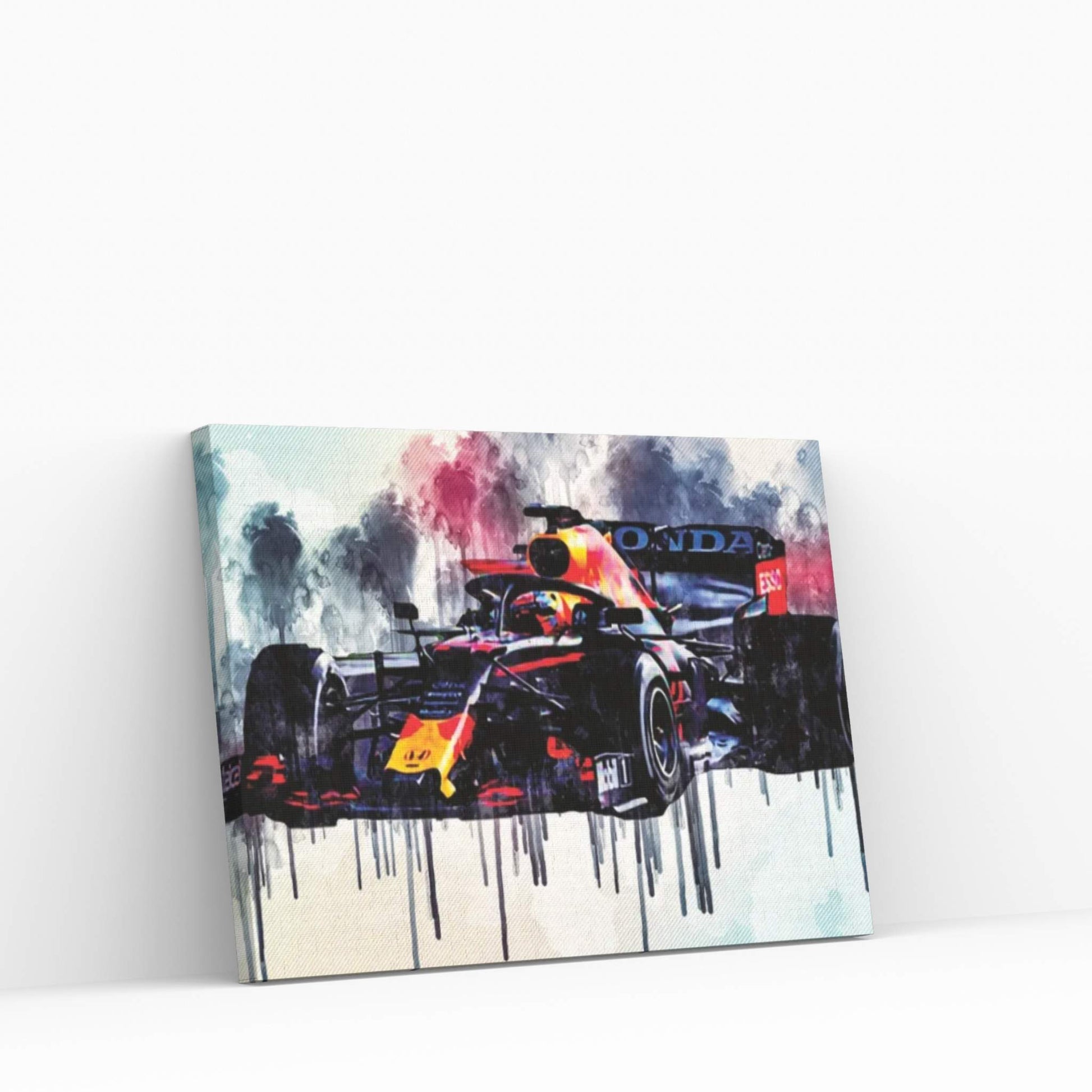 Max Verstappen Red Bull Racing Rb16B Raceway 2021 F1 Cars Formula 1 Rb16B On Track Red Bull Racing Honda Canvas Wall Art - Y Canvas