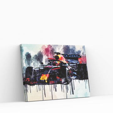 Max Verstappen Red Bull Racing Rb16B Raceway 2021 F1 Cars Formula 1 Rb16B On Track Red Bull Racing Honda Canvas Wall Art - Y Canvas