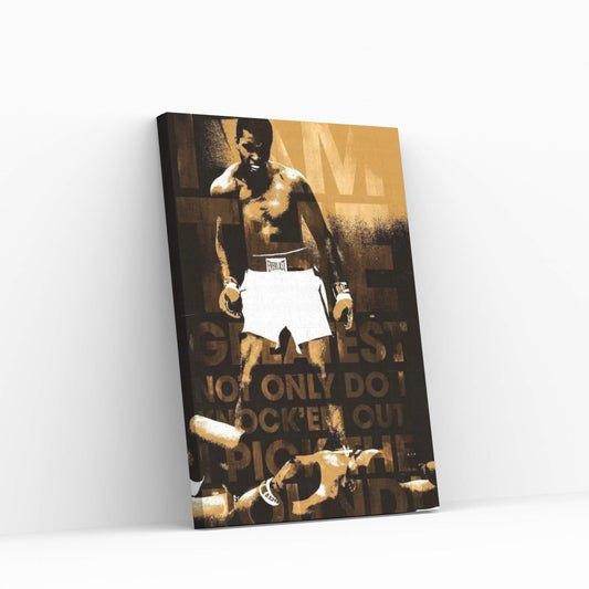 Muhammad Ali Vs. Sonny Liston, 1965 "I am The Greatest" Canvas Wall Art - Y Canvas