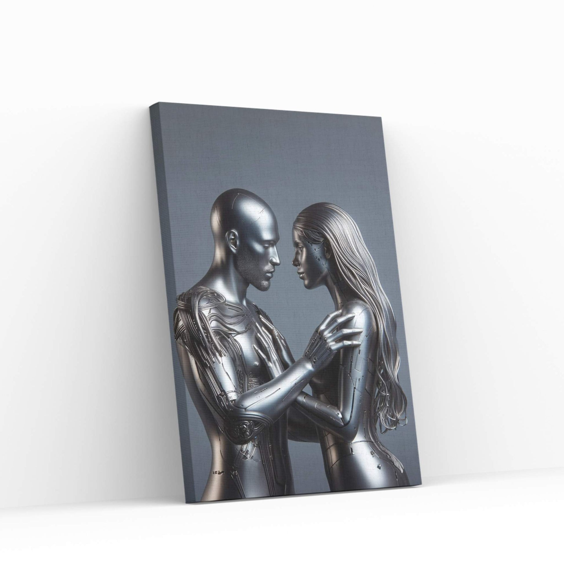 Metalic Love Couple Canvas Wall Art - Y Canvas