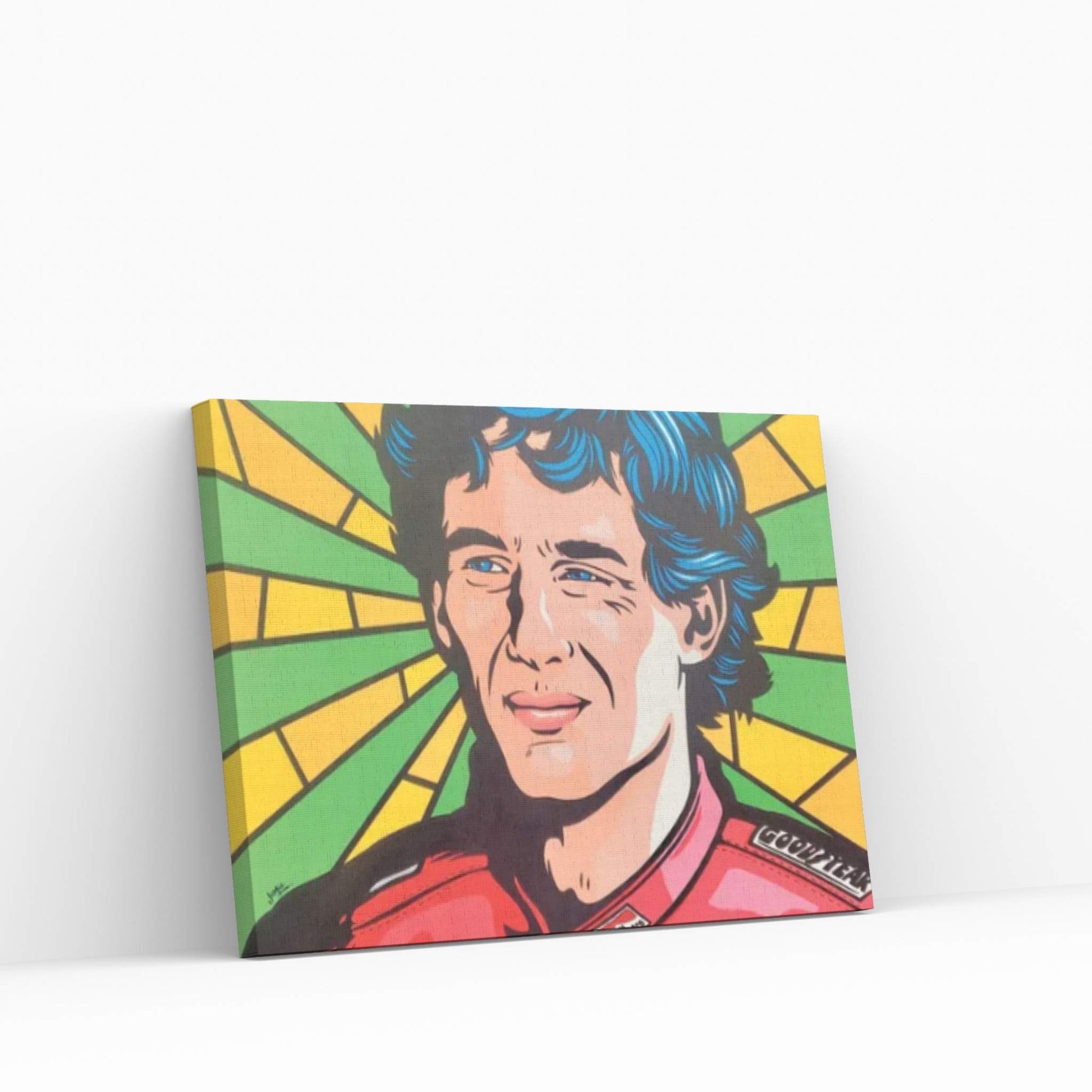 Ayrton Senna Pop Art Canvas Wall Art - Y Canvas