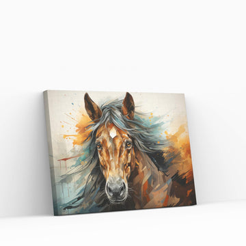 Beautiful Brown Horse Canvas Wall Art , Animal Wall Art - Y Canvas