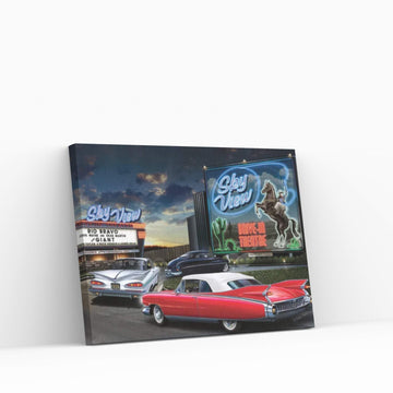 Skyview Drive-In I Canvas Wall Art - Y Canvas