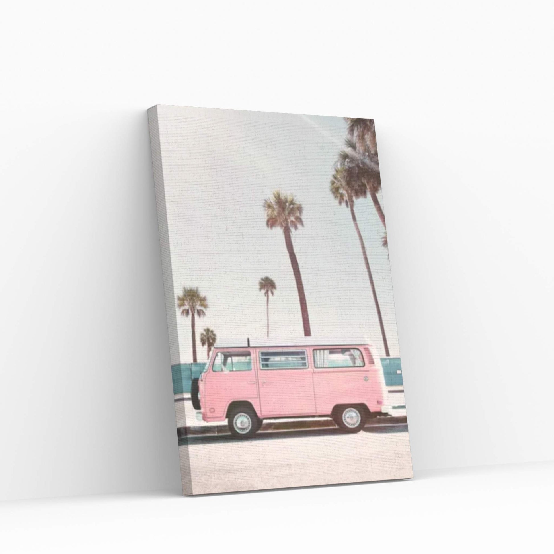 Pink Van Canvas Wall Art - Y Canvas