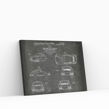 Automobile Porsche Patent II Canvas Wall Art - Y Canvas