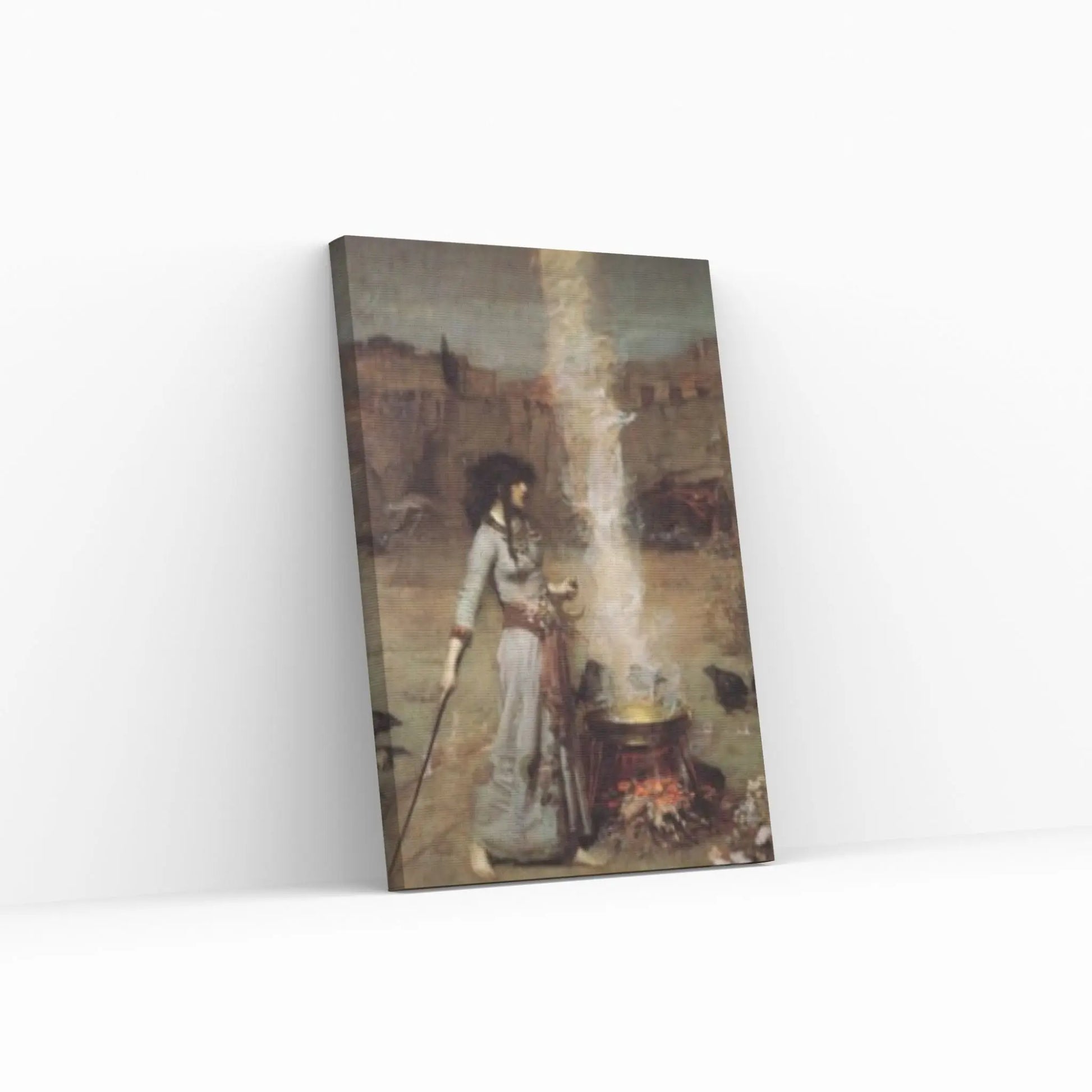 John William Waterhouse : The Magic Circle Canvas Wall Art Print Poster - Y Canvas