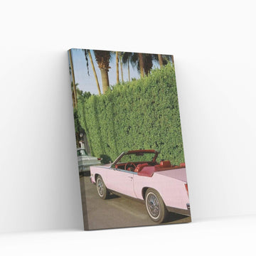 Pink Cadillac IV On Film Canvas Wall Art - Y Canvas