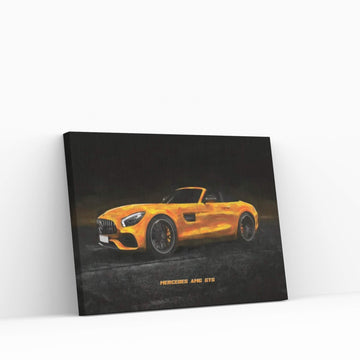Mercedes AMG GTS In Watercolor Canvas Wall Art - Y Canvas