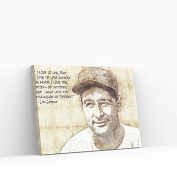Lou Gehrig Sketch Canvas Wall Art - Y Canvas