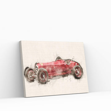 Alfa Romeo Retro V II Canvas Wall Art - Y Canvas