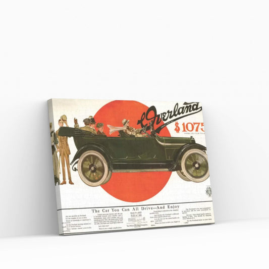 1915 Willys-Overland Magazine Advert Canvas Wall Art - Y Canvas