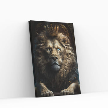 King Lion Wall Art, Lion Canvas Art, Animal Wall Art - Y Canvas
