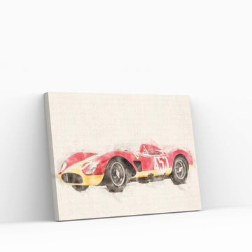 Ferrari Retro Tuning MCMLVII Canvas Wall Art - Y Canvas