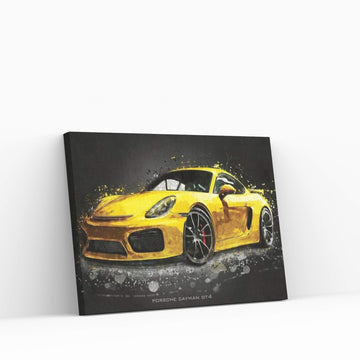 Porsche Cayman Gt4 Acrylic Canvas Wall Art - Y Canvas
