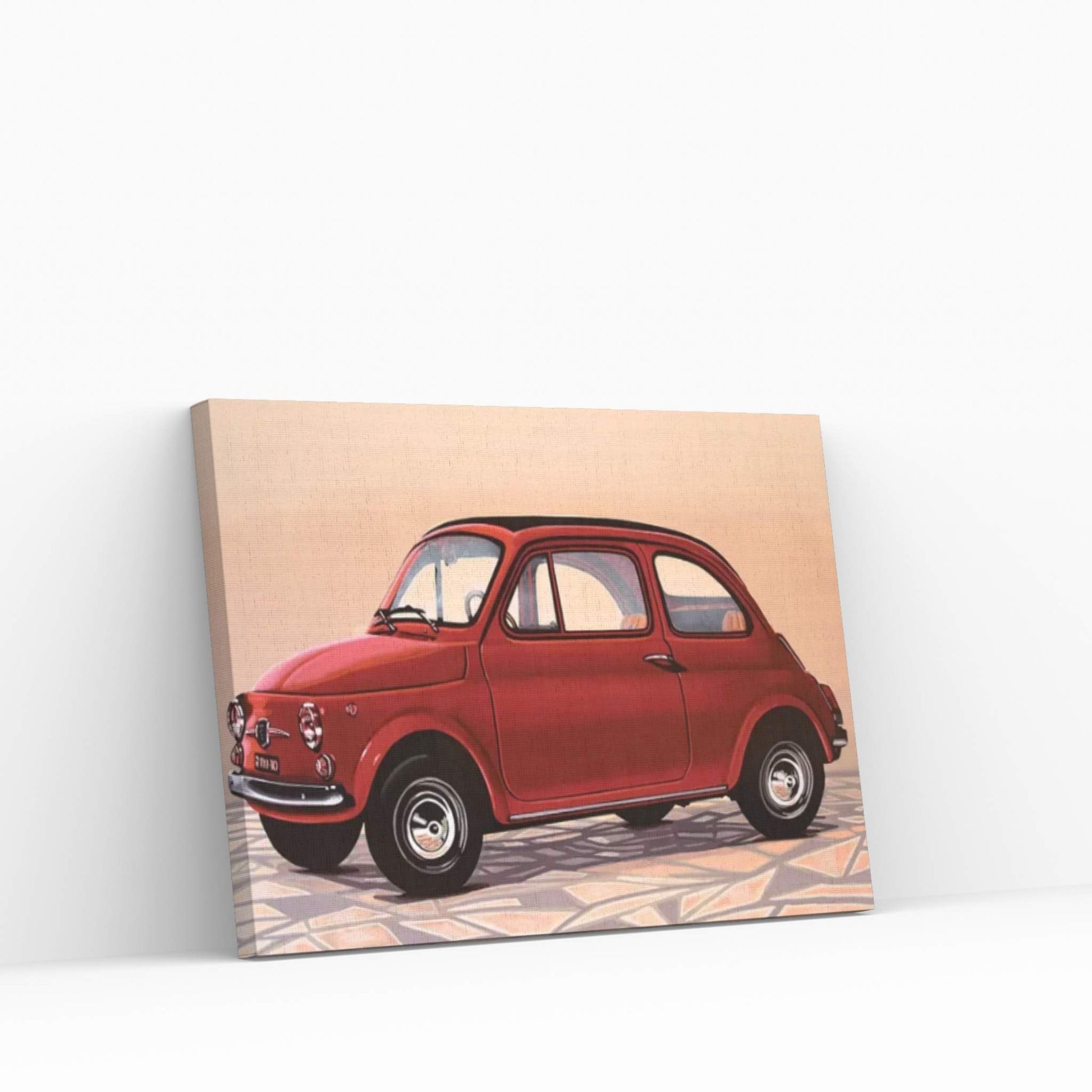 Fiat 500 Canvas Wall Art - Y Canvas