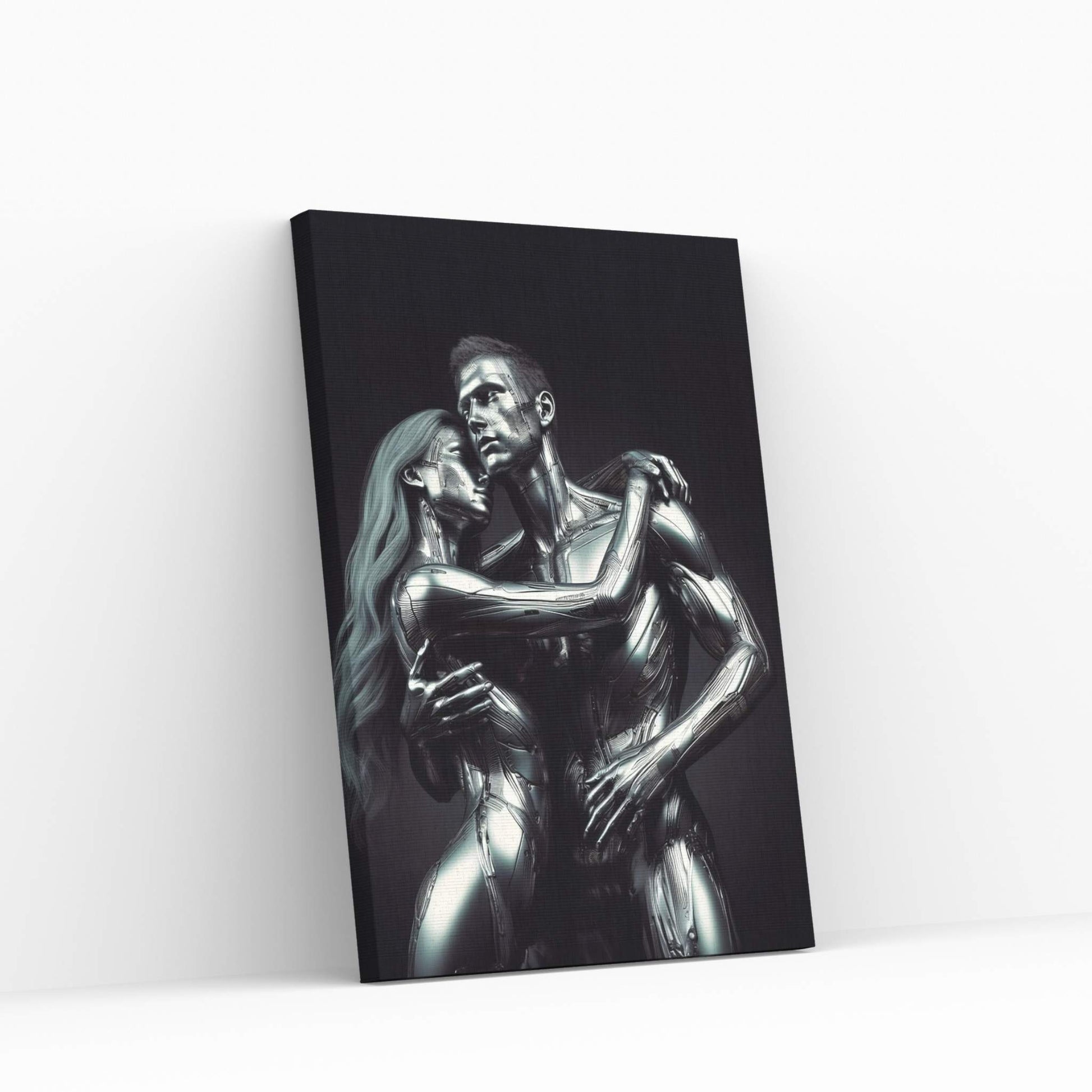 Metalic Love Couple Canvas Wall Art - Y Canvas