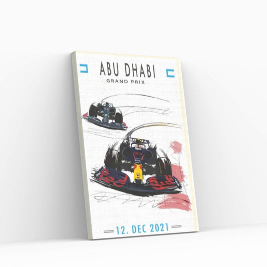 Max Verstappen, Abu Dhabi, F1 Poster Canvas Wall Art - Y Canvas