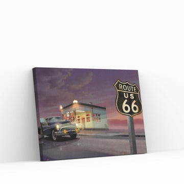 Route 66 Canvas Wall Art - Y Canvas
