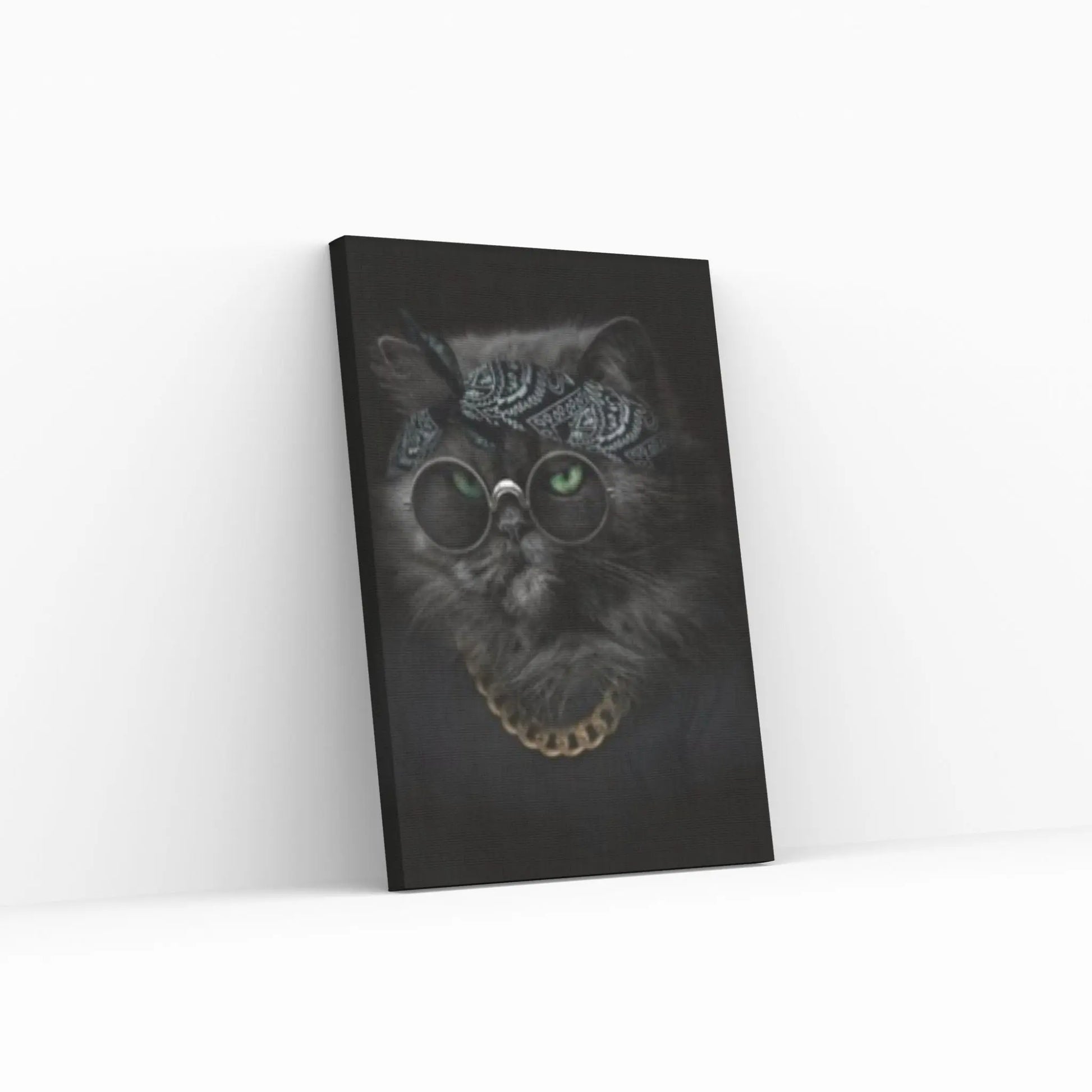 Boss Cat Wall Art, Cat Canvas,Pop Art Wall Art, Animal Wall Art, Gangster Cat Canvas - Y Canvas