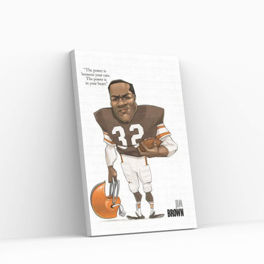 Jim Brown Canvas Wall Art - Y Canvas