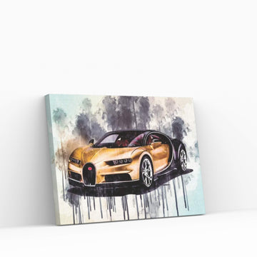 Bugatti Chiron Front View Exterior Hypercar Canvas Wall Art - Y Canvas