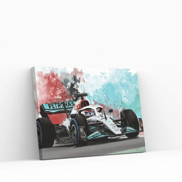 Raikkonen's Racecar Canvas Wall Art - Y Canvas