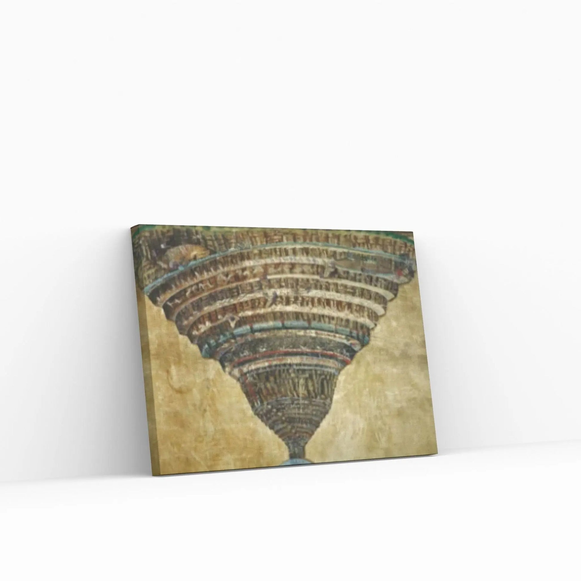 Sandro Botticelli : The Map of Hell - Dante, The Divine Comedy (1485) Canvas Wall Art Print Poster - Y Canvas