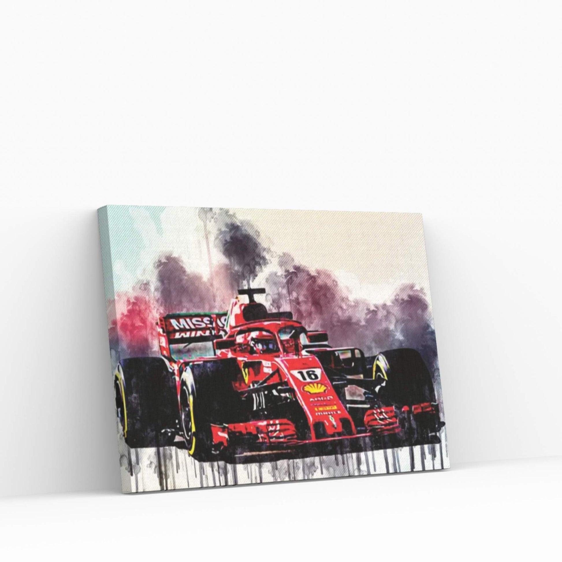 Charles Leclerc Scuderia Ferrari Formula 1 Ferrari Sf90 Racing Car Italian Team F1 Canvas Wall Art - Y Canvas