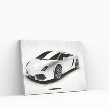 Lamborghini In Watercolor Canvas Wall Art - Y Canvas