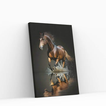 Beautiful Brown Horse Canvas Wall Art , Animal Wall Art - Y Canvas