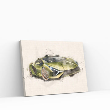 Lamborghini v II Canvas Wall Art - Y Canvas