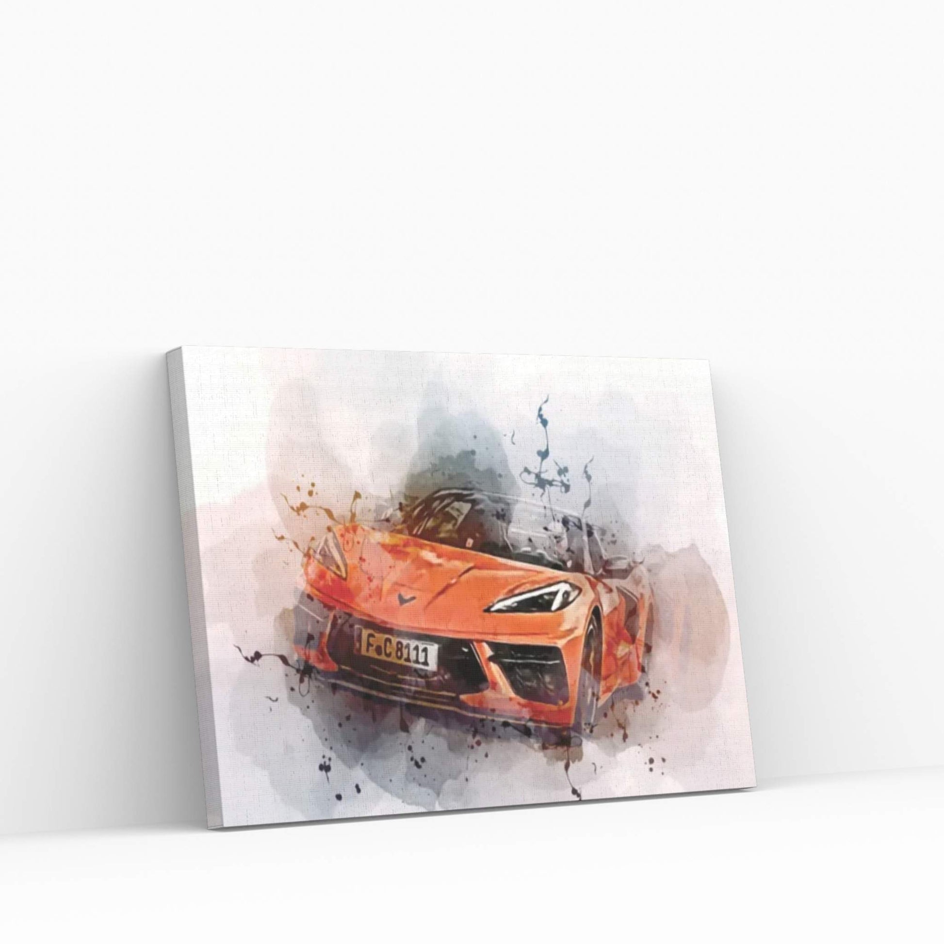 Chevrolet Corvette Stingray Convertible Road 2022 Canvas Wall Art - Y Canvas