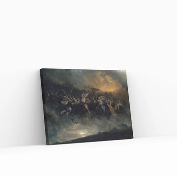 Peter Nicolai : Arbo The Wild Hunt of Odin (Aasgaardreien) (1872) Canvas Wall Art Print Poster - Y Canvas