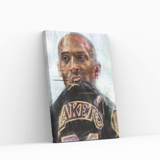 Kobe Biting Canvas Wall Art - Y Canvas
