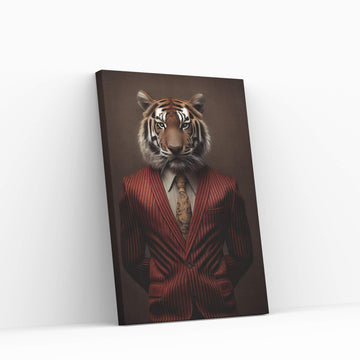 Businnes Tiger Wall Art, Tiger Canvas Art, Animal Wall Art - Y Canvas