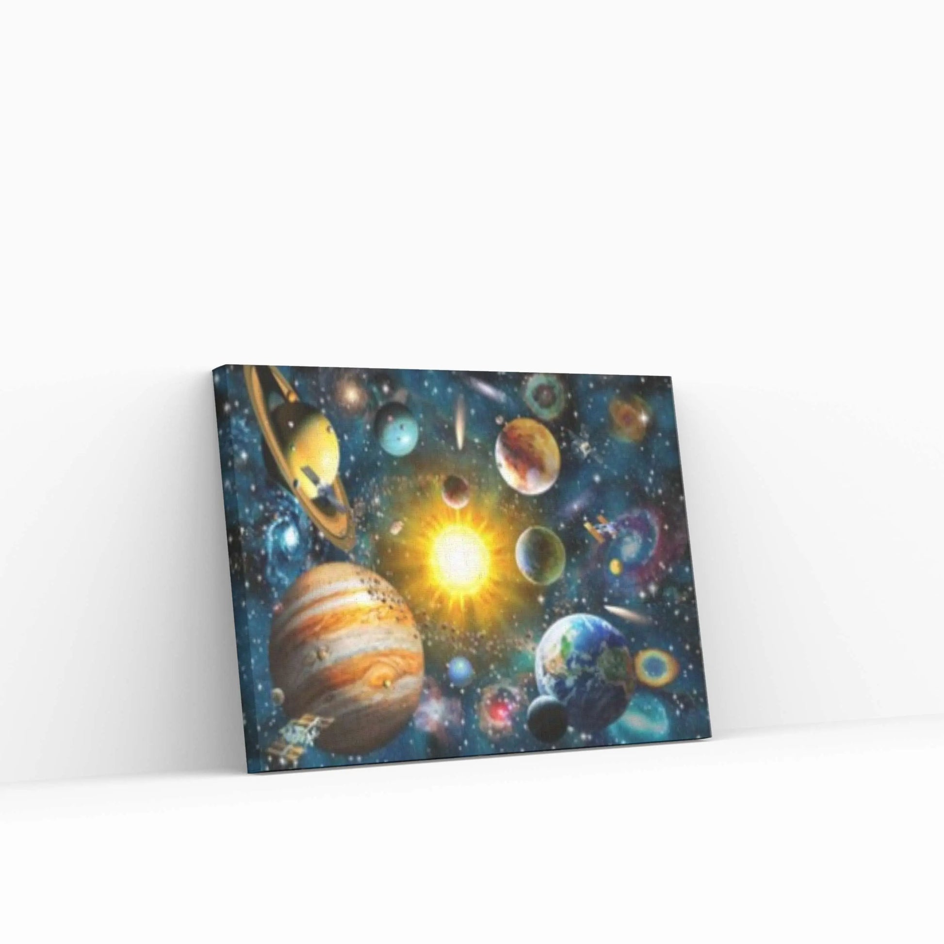 Amazing Solar System Outer Space Canvas Wall Art ,Floating Frame Option, Extra Large Canvas Wall Art Print on Canvas - Y Canvas
