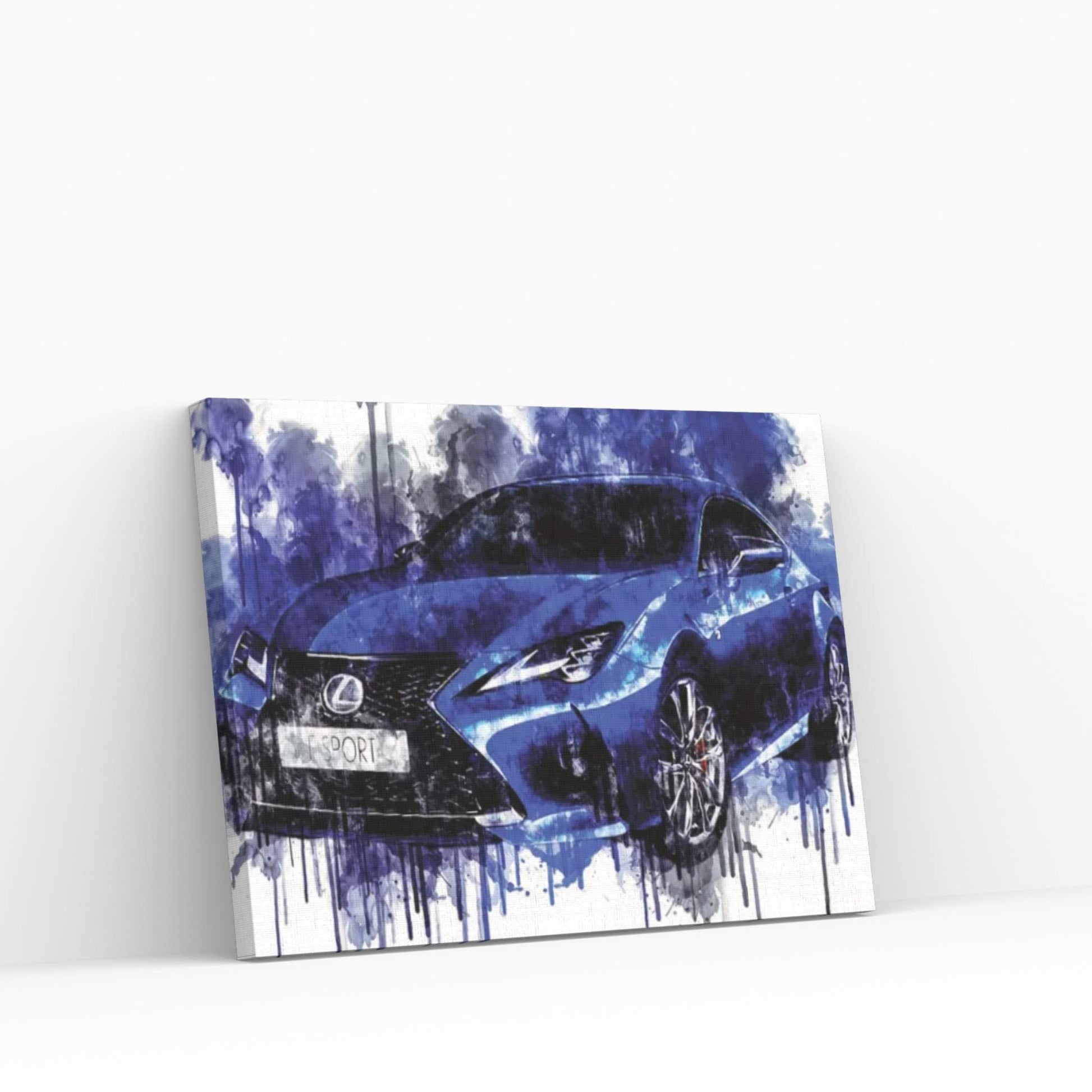 Car 2019 Lexus RC 350 F Sport Cars Watercolor Painting Colorful Art Canvas Wall Art - Y Canvas