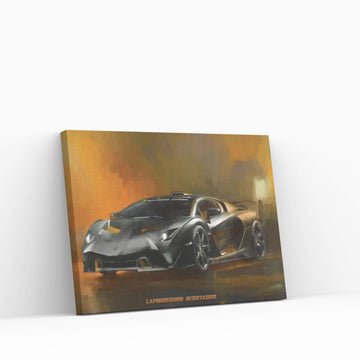 Lamborghini 2018 Aventador In Watercolor Canvas Wall Art - Y Canvas