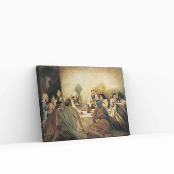 Last Supper Canvas Wall Art , Last Supper Wall Art ,Last Supper Canvas Poster Print Set Jesus and Disciples Christian - Y Canvas